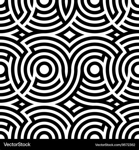 Two-color spiral patterns seamless pattern Vector Image