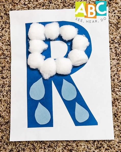 R is for rain! This is a fun letter craft to help your children or ...