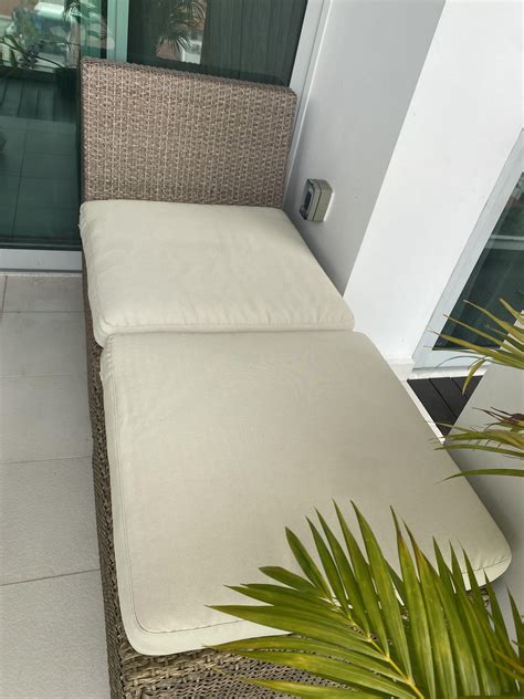 Ikea Solleron outdoor seat + stool, Furniture & Home Living, Outdoor Furniture on Carousell