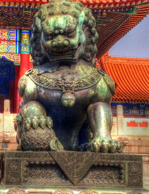 Bronze Lion Statue in Beijing, China image - Free stock photo - Public ...