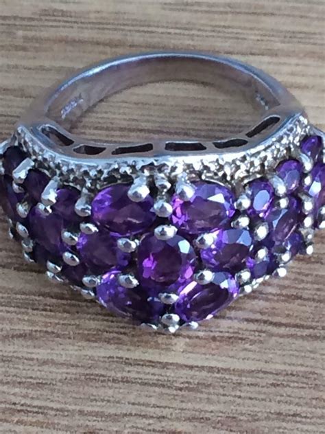 Chunky silver/amethyst ring | in Peacehaven, East Sussex | Gumtree