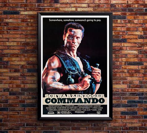 Commando Movie Poster Arnold Schwarzenegger US Version - Etsy