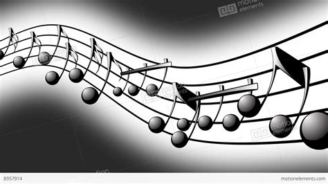 Animated Background With Musical Notes Stock video footage | 8957914