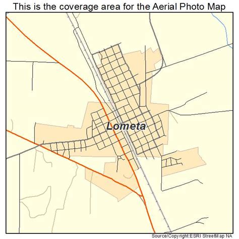 Aerial Photography Map of Lometa, TX Texas