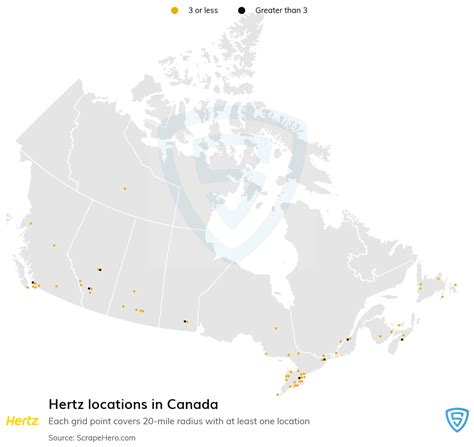 Number of Hertz locations in Canada in 2024 | ScrapeHero