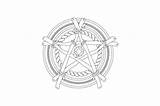 Pentagram Coloring Pages sketch template