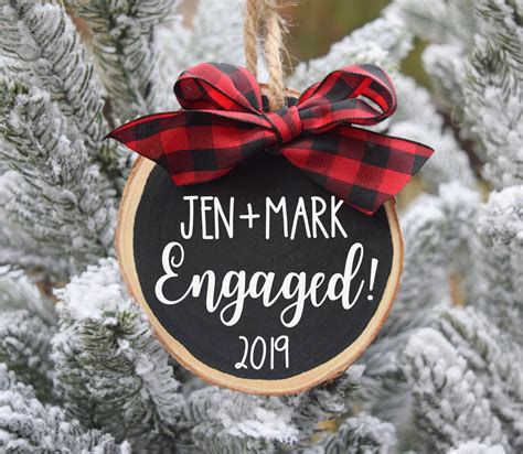 Engaged Christmas Ornament Christmas Ornament Personalized - Etsy