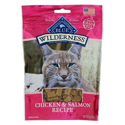 Blue Buffalo Wilderness Chicken & Salmon Recipe Soft-Moist Cat Treats ...