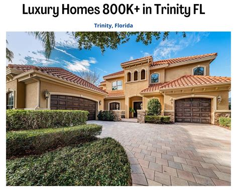 Trinity FL Luxury Homes 800K+ | Trinity FL Luxury Real Estate