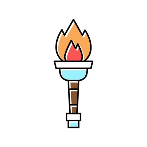 torch ancient greece color icon vector illustration 19523411 Vector Art ...