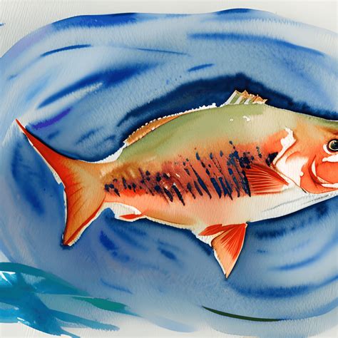 Salt Water Fish Watercolor · Creative Fabrica