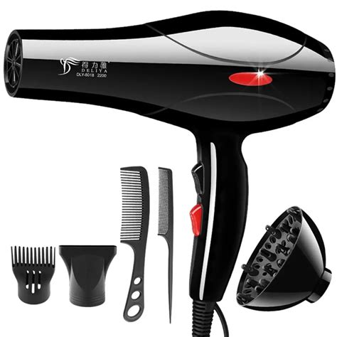 Hair Dryer 2200W Household Hair Dryers Diffuser Comb Salon US Plug Mini ...