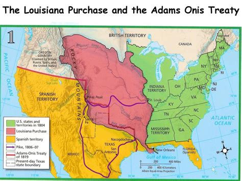 Examining Maps: What three major territories are represented on the map (shown in color on the ...