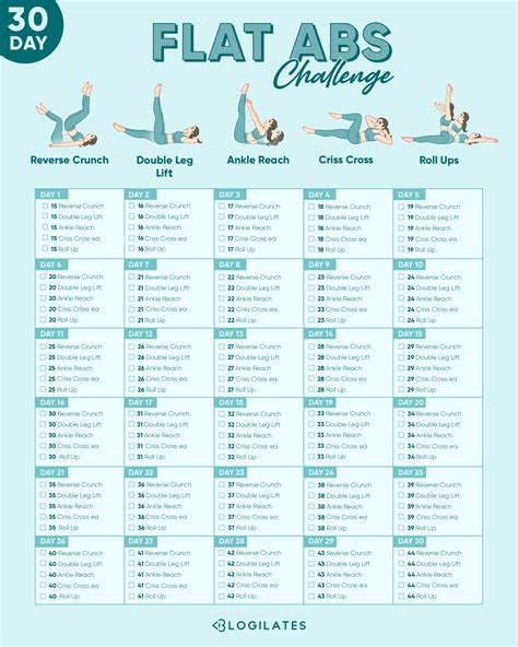 30 Day Squat Challenge Chart Printable