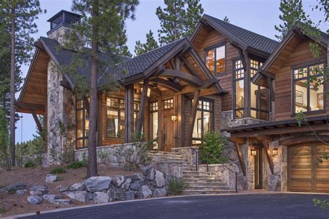 Gorgeous rustic mountain retreat with stylish interiors in Martis Camp | Mountain home exterior ...