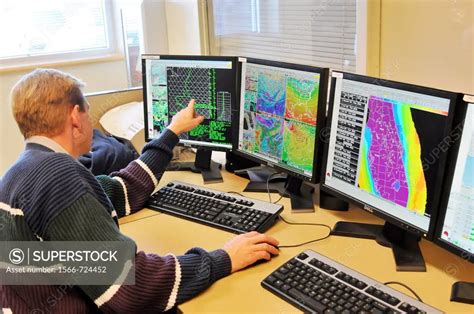 Meteorologist in Work Area in Doppler Radar National Oceanic and Atmospheric Administration NOAA ...