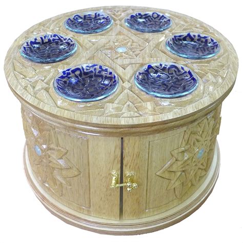 Seder Plate with Matzah Shelves – Bass Synagogue Furniture