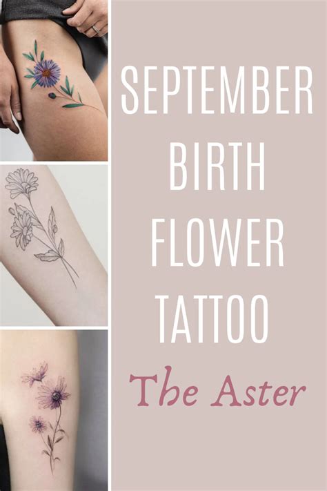 September Birth Flower Tattoo Ideas {The Aster} - TattooGlee | Birth ...