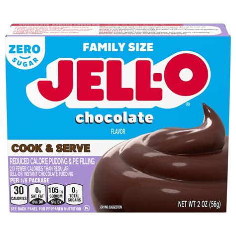 Jell-O Zero Sugar Cook & Serve Chocolate Pudding Mix - Family Size - Shop Pudding & gelatin mix ...