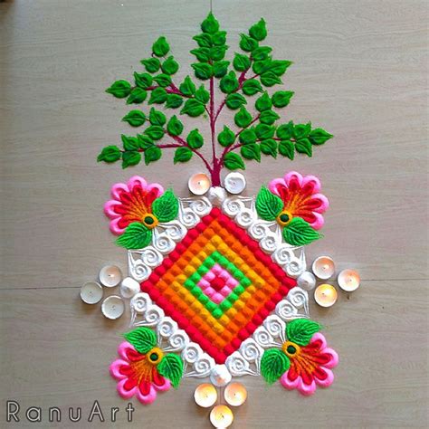 Tulsi Vivah Rangoli 2021 | Beautiful Diwali Rangoli Design