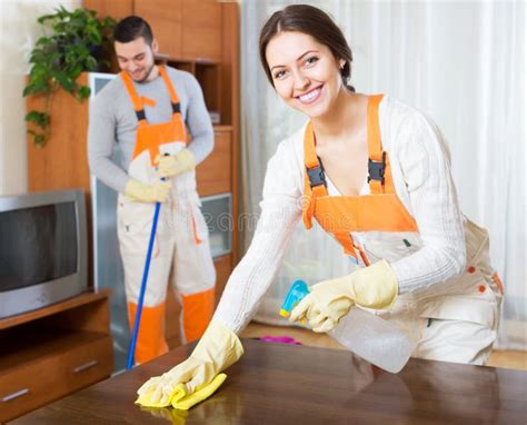 Professional Cleaners with Equipment Clean Stock Image - Image of ...