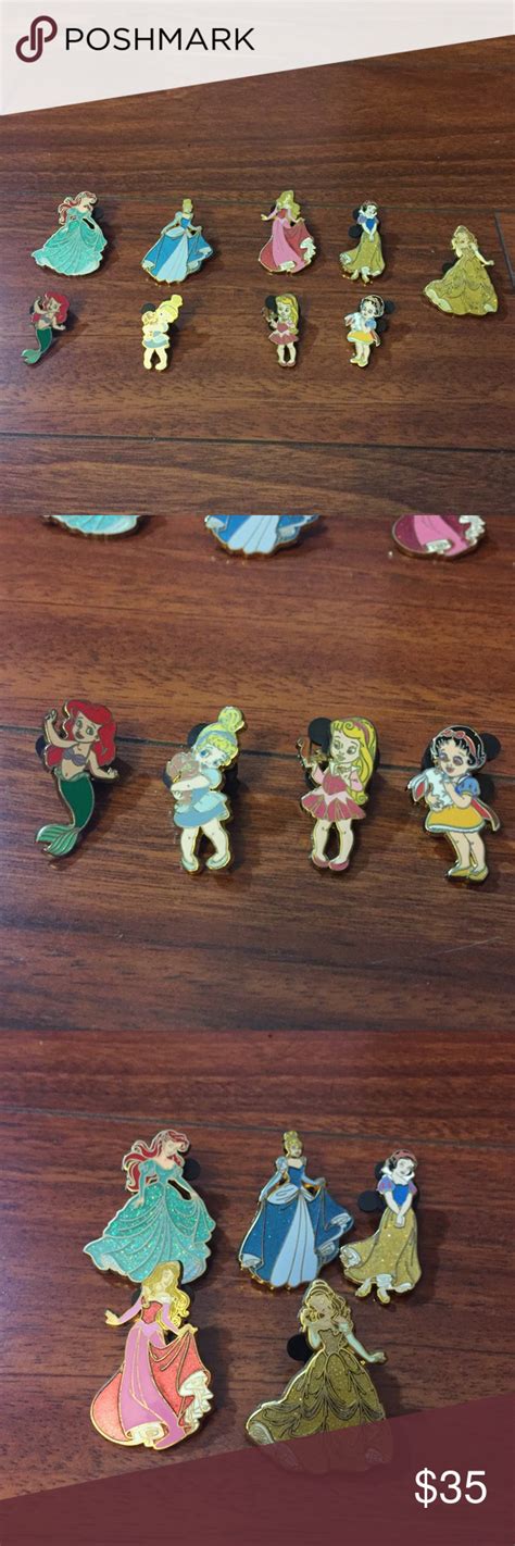 Disney Princess Pins set | Disney accessories, Disney princess, Disney