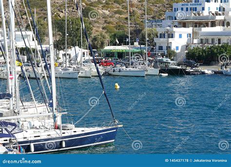 IOS, GREECE, 18 SEPTEMBER 2018, View of the Entrance To the Port of Ios ...