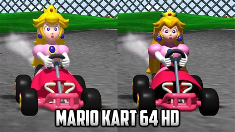 ⭐ Mario Kart 64 - Mods - Mario Kart 64 HD Texture pack - Mario/Peach/Bowser Updated - 4K - YouTube