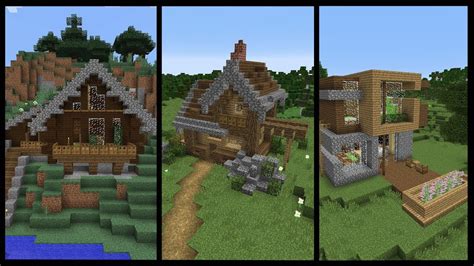 10 Minecraft Starter Houses - YouTube