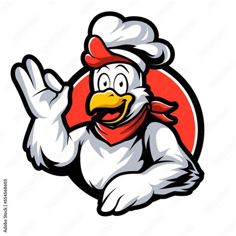 Chicken mascot logo vector. Chicken vector illustration. Organic farm ...