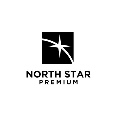 North star logo with negative space design 9516304 Vector Art at Vecteezy