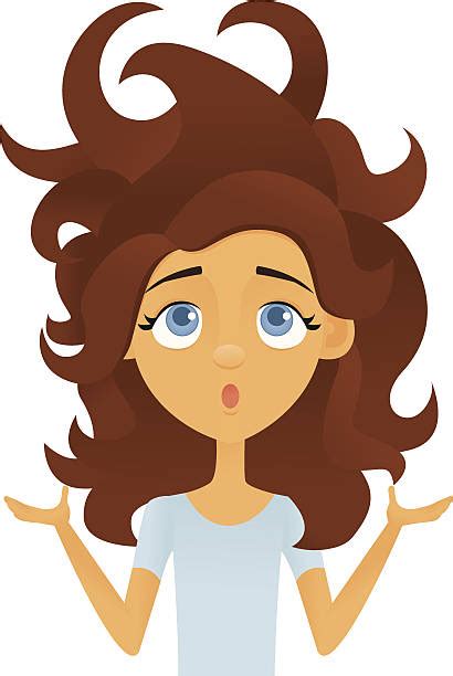 woman with messy hair vector clipart - Clipground