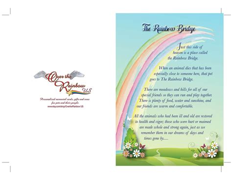 Rainbow Bridge CARD 5x7 DIGITAL Download you print at | Etsy