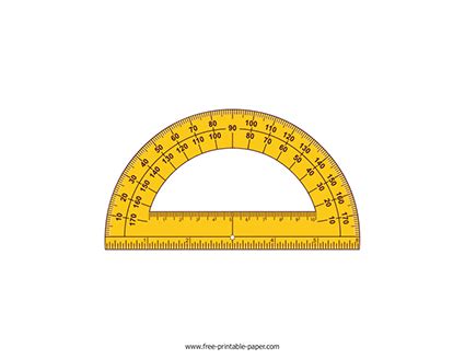 Printable Protractor With Ruler – Free-printable-paper.com