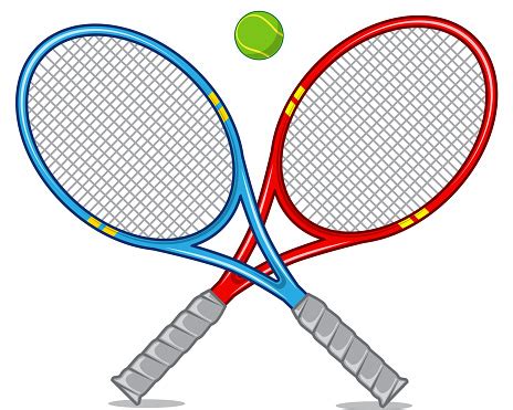 Tennis Racket Isolated On White Stock Illustration - Download Image Now ...