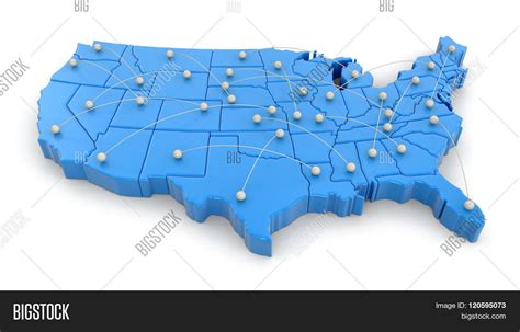 Map USA Flight Paths. Image & Photo (Free Trial) | Bigstock