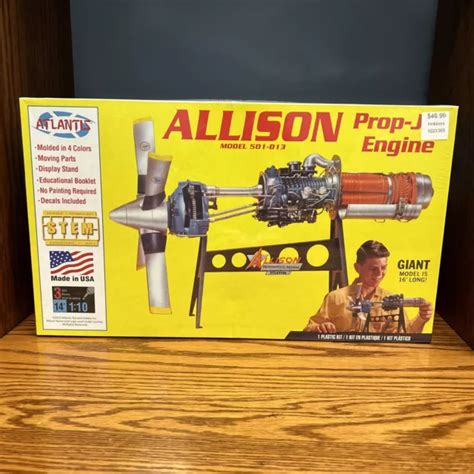 ALLISON PROP-JET ENGINE Atlantis 1:10 Scale Plastic Model Airplane Engine Kit $39.99 - PicClick