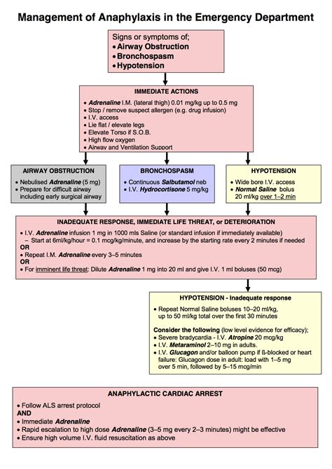 Anaphylaxis Management Flow Chart - Charlie's ED