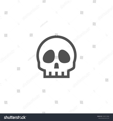 Isolated Skull Emoji Emoticon Vector Flat Stock Vector (Royalty Free ...