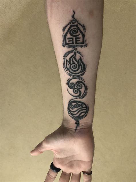 My New 4 Elements Tattoo : r/ATLA