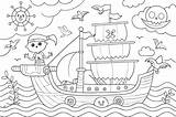 Whimsical Pirate Adventure Coloring Page For Kids Activities And Crafts  sketch template