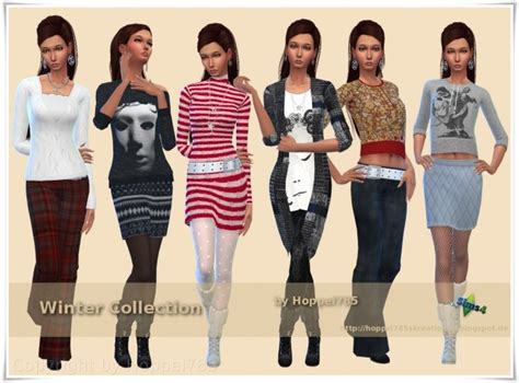 Sims 4 CC Clothes Pack Winter