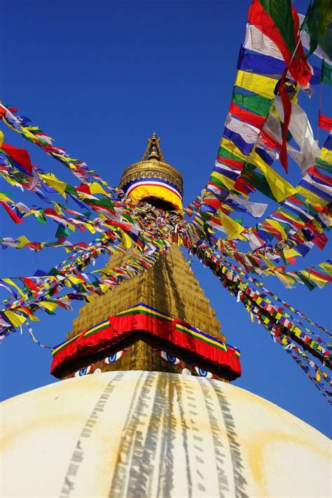 Prayer Flags at the Boudhanath Stupa Stock Image - Image of architecture, buddhism: 219006249