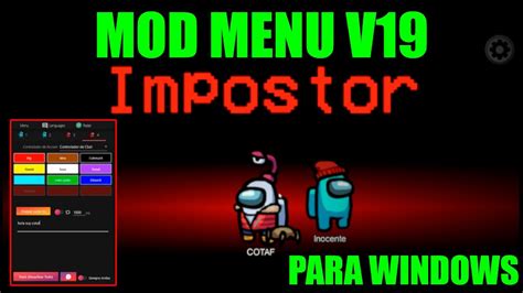 💥AMONG US PC MOD MENU v19 en español / AMONG US PC MOD MENU IMPOSTOR /MOD MENU AMONG US PC ...