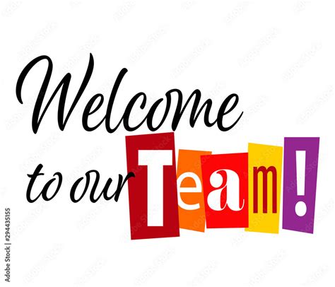 Welcome to the team Stock Vector | Adobe Stock