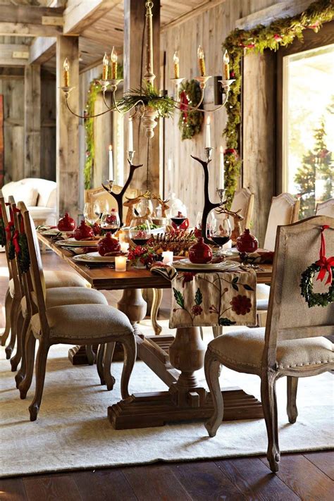 Rustic Holiday Table | Christmas table settings, Christmas tablescapes, Christmas table decorations