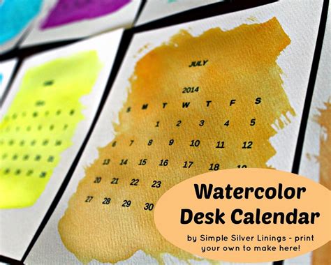 Watercolor Desk Calendar Pictures, Photos, and Images for Facebook, Tumblr, Pinterest, and Twitter