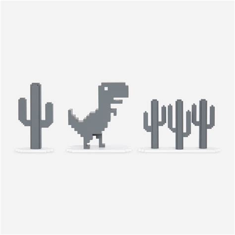 Chrome Dino Collectible Figurines