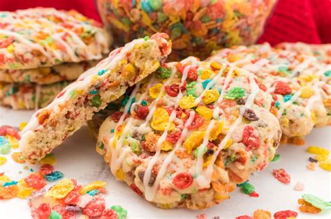 Fruity Pebbles Sugar Cookies with Cereal Milk Icing - Two Sisters