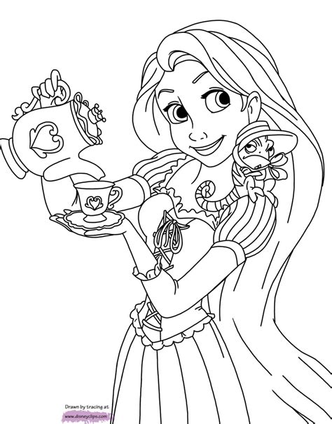 Desenho De Rapunzel Com Pascal No Ombro Para Colorir Disney Drawings | Porn Sex Picture